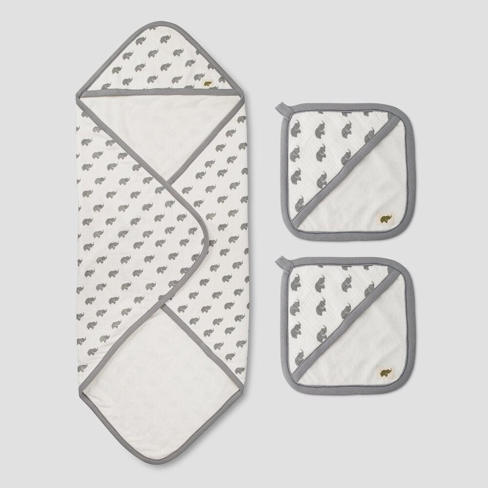 Bath Bundle - Grey Elephant